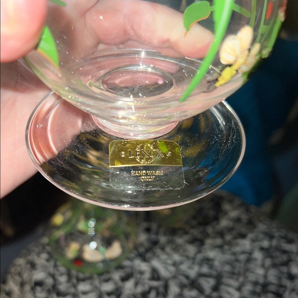 LENOX hand painted vintage Floral Glass Vases set of 3 - Picture 10 of 16